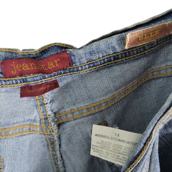 JeanStar Womens Size 14 Blue Solid Elle Jeans - Picture 2 of 10